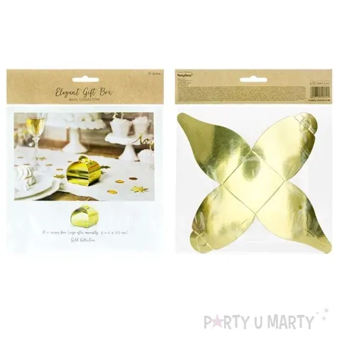 pudeleczka dla gosci premium box zloty partydeco 10 szt
