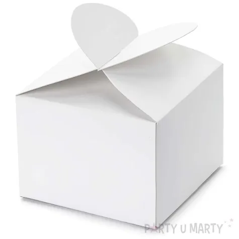 pudeleczka dla gosci serce bialy partydeco 10 szt