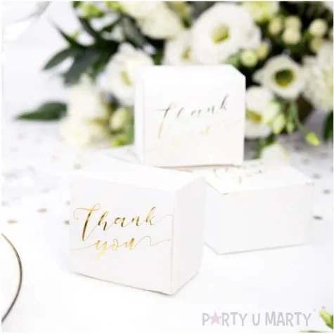 pudeleczka dla gosci thank you zloty partydeco 10 szt