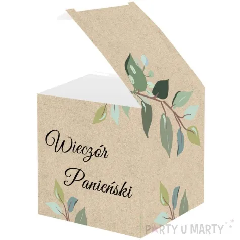 pudeleczka dla gosci wieczor panienski listki kraftowy congee 6 szt