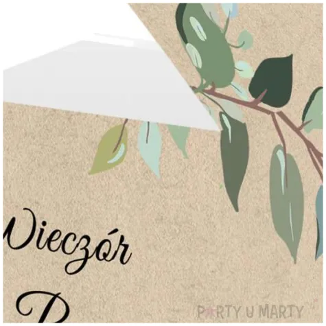 pudeleczka dla gosci wieczor panienski listki kraftowy congee 6 szt