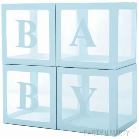 pudelka na balony baby blekitne partypal 4 szt