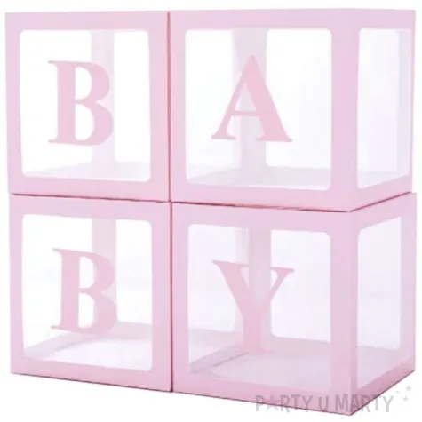 pudelka na balony baby rozowe partypal 4 szt