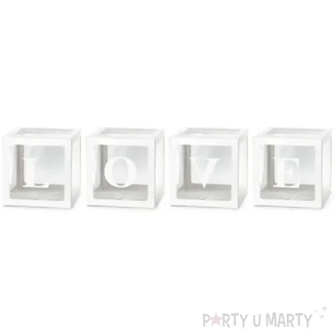 pudelka na balony love biale partydeco 4 szt