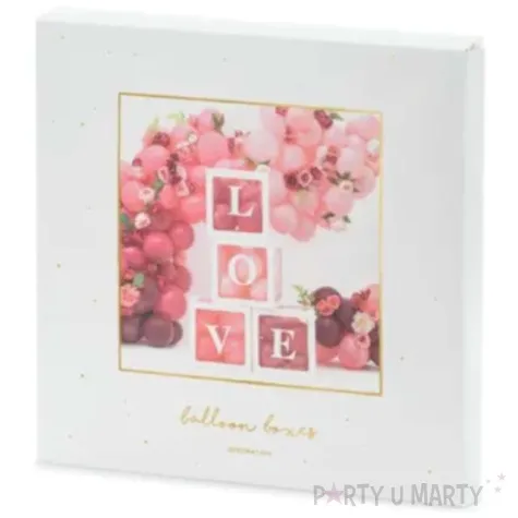 pudelka na balony love biale partydeco 4 szt