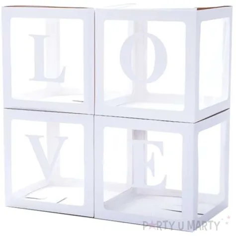 pudelka na balony love biale partypal 4 szt