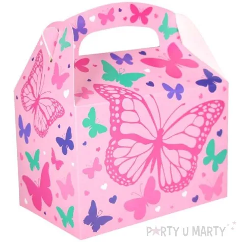 pudelka na ciasto classic mini rozowe motyle amscan 5 szt