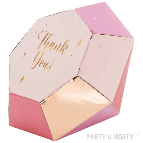 pudelka na podziekowania diament thank you partdeco 6 szt
