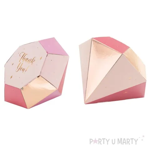 pudelka na podziekowania diament thank you partdeco 6 szt