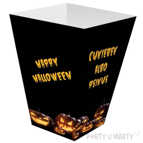 pudelka na popcorn cukierek albo psikus happy hallowen congee 6 szt
