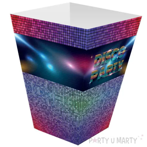 pudelka na popcorn disco party congee 6 szt