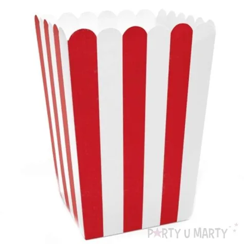 pudelka na popcorn pirackie paski partydeco 6 szt