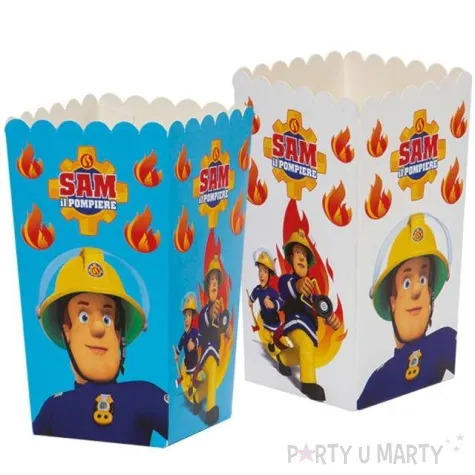 pudelka na popcorn strazak sam mix decora 6 szt