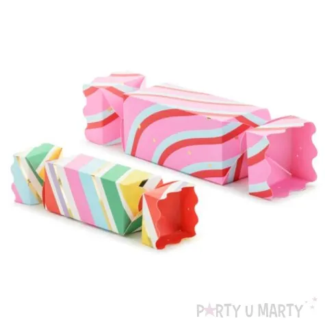 pudelka na prezent cukierki w fale mix partydeco 2 szt