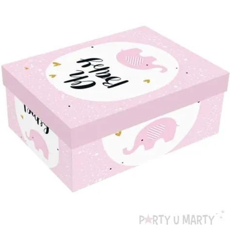 pudelka na prezent oh baby rozowy slonik partypal 3 szt