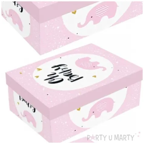 pudelka na prezent oh baby rozowy slonik partypal 3 szt