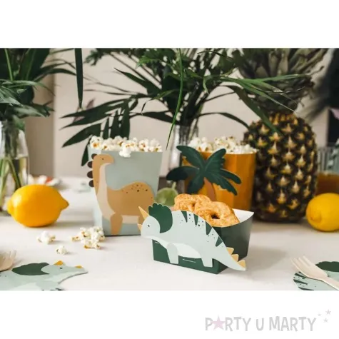 pudelka na przekaski dinozaury triceratops i brachiozaur partydeco 6 szt