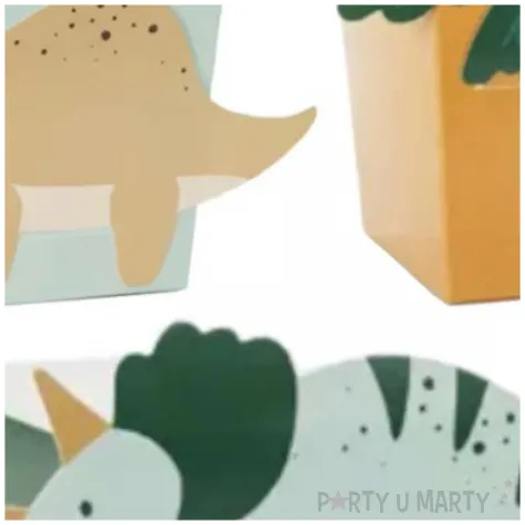 pudelka na przekaski dinozaury triceratops i brachiozaur partydeco 6 szt