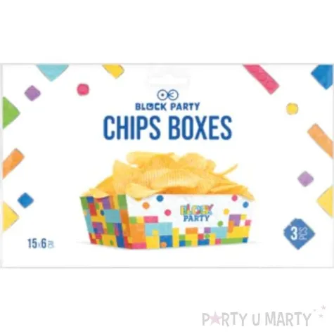 pudelka na przekaski klocki block party partypal 3 szt