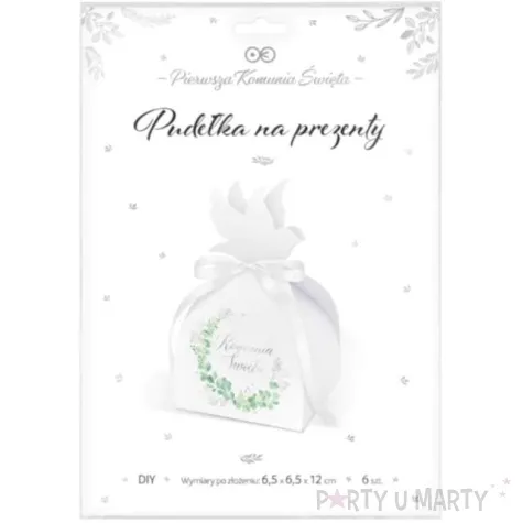pudelka na slodycze komunia swieta eukaliptus partypal 6 szt