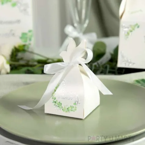 pudelka na slodycze komunia swieta eukaliptus partypal 6 szt