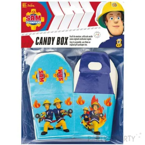 pudelka na slodycze strazak sam mix decora 6 szt