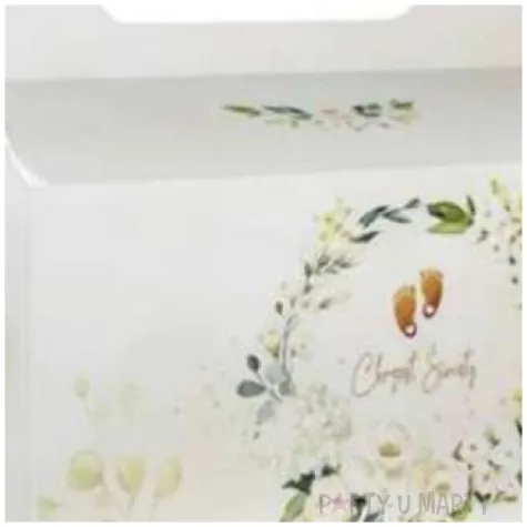 pudelko na ciasto chrzest swiety w ornamencie bialy toledo 5 szt