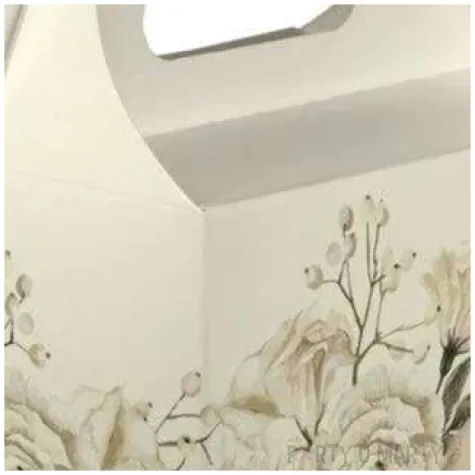 pudelko na ciasto dziekujemy biale kwiaty toledo 5 szt