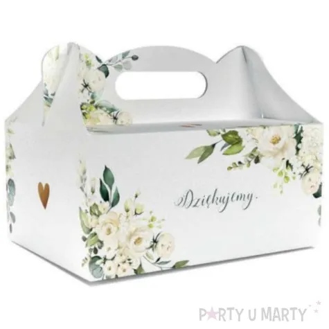 pudelko na ciasto dziekujemy eukaliptus bialy toledo 5 szt