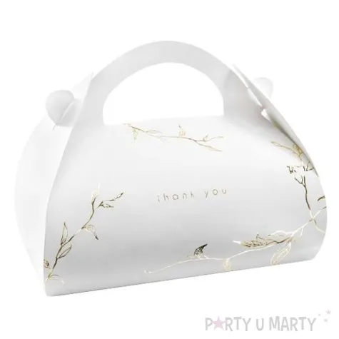 pudelko na ciasto galazki bialy partydeco 10 szt