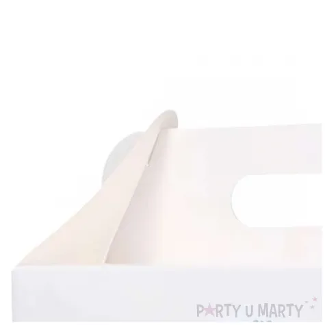 pudelko na ciasto komunia swieta eukaliptus w ramce bialo zloty czakos 10 szt