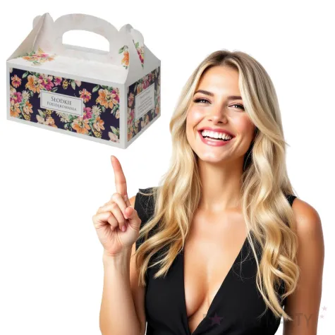 pudelko na ciasto kwiatki fsopakowania 5 szt