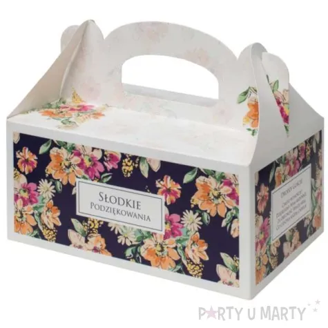 pudelko na ciasto kwiatki fsopakowania 5 szt
