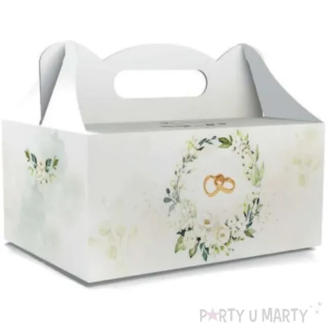 pudelko na ciasto obraczki polaczone bialy toledo 5 szt