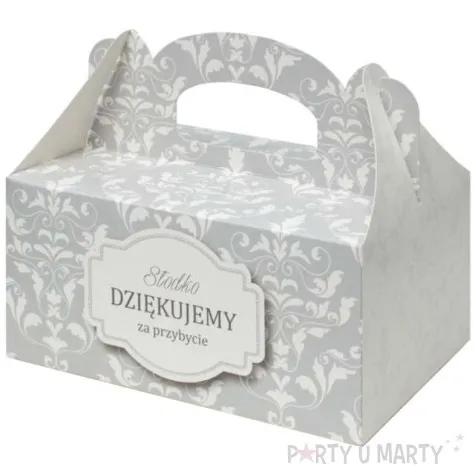pudelko na ciasto ornament srebrne fsopakowania 5 szt