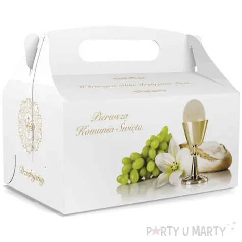 pudelko na ciasto pierwsza komunia swieta deluxe biale toledo 5 szt