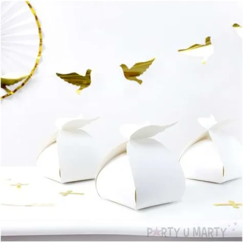 pudelko na ciasto skrzydla bialy partydeco 10 szt