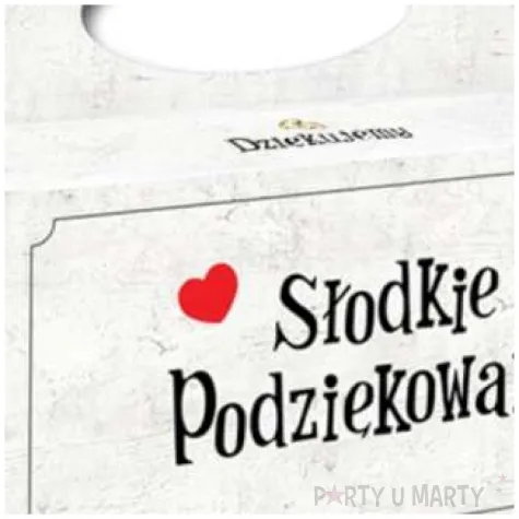 pudelko na ciasto slodkie podziekowanie serce dekoracjepolska 5 szt