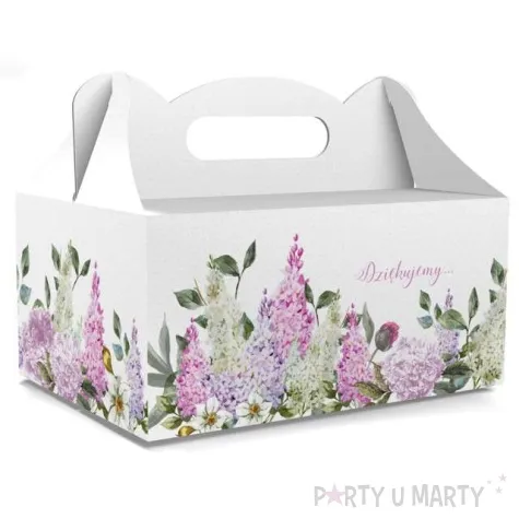 pudelko na ciasto slub dziekujemy biale toledo 5 szt