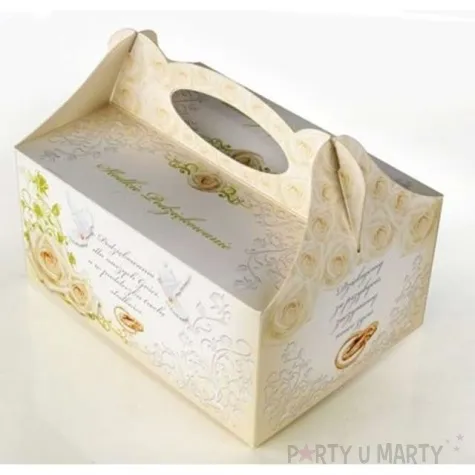 pudelko na ciasto slub podziekowanie wierszykiem dekoracjepolska 5 szt