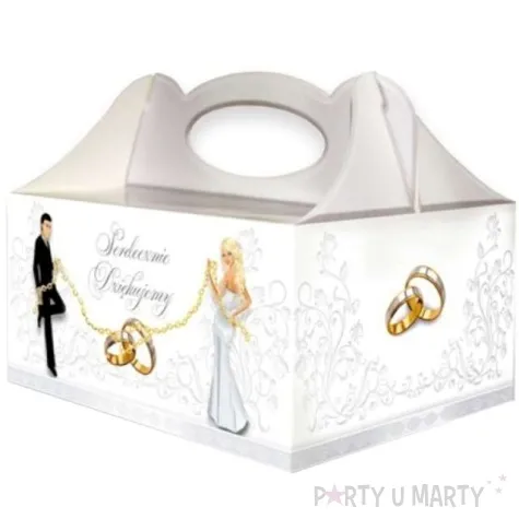 pudelko na ciasto slub serdecznie dziekujemy dekoracjepolska 5 szt