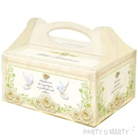 pudelko na ciasto slub slodkie podziekowanie dekoracjepolska 5 szt