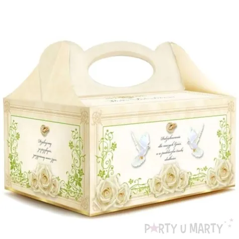 pudelko na ciasto slub slodkie podziekowanie dekoracjepolska 5 szt