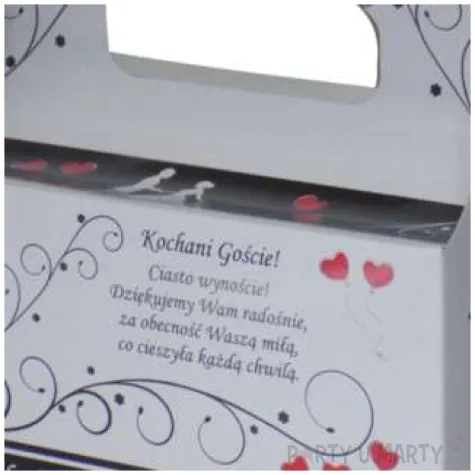 pudelko na ciasto wesele mloda para biale fsopakowania 5 szt