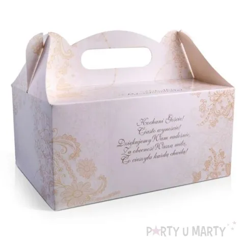 pudelko na ciasto wesele mozaika wierszyk 10 szt