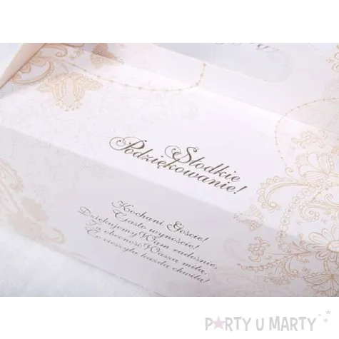 pudelko na ciasto wesele mozaika wierszyk 10 szt