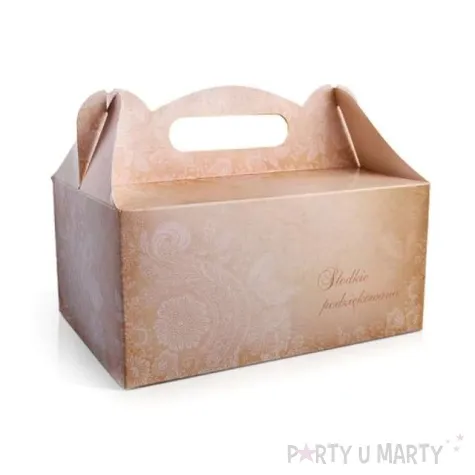 pudelko na ciasto wesele slodkie podziekowanie 10 szt