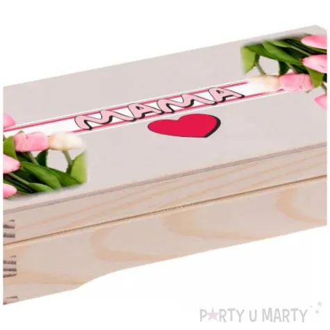 pudelko na czekolade szkatulka mama i tulipany prezent na dzien matki 20x10 5 cm