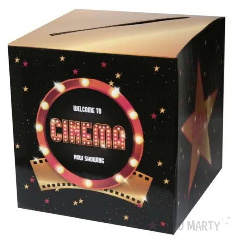 pudelko na koperty hollywood czarno zloty santex 20 x 20 cm