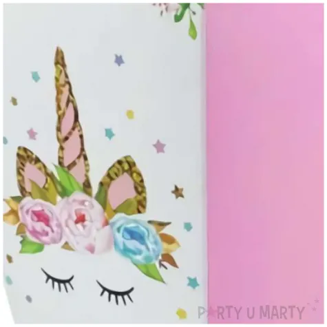 pudelko na popcorn jednorozec unicorn jix 6 szt